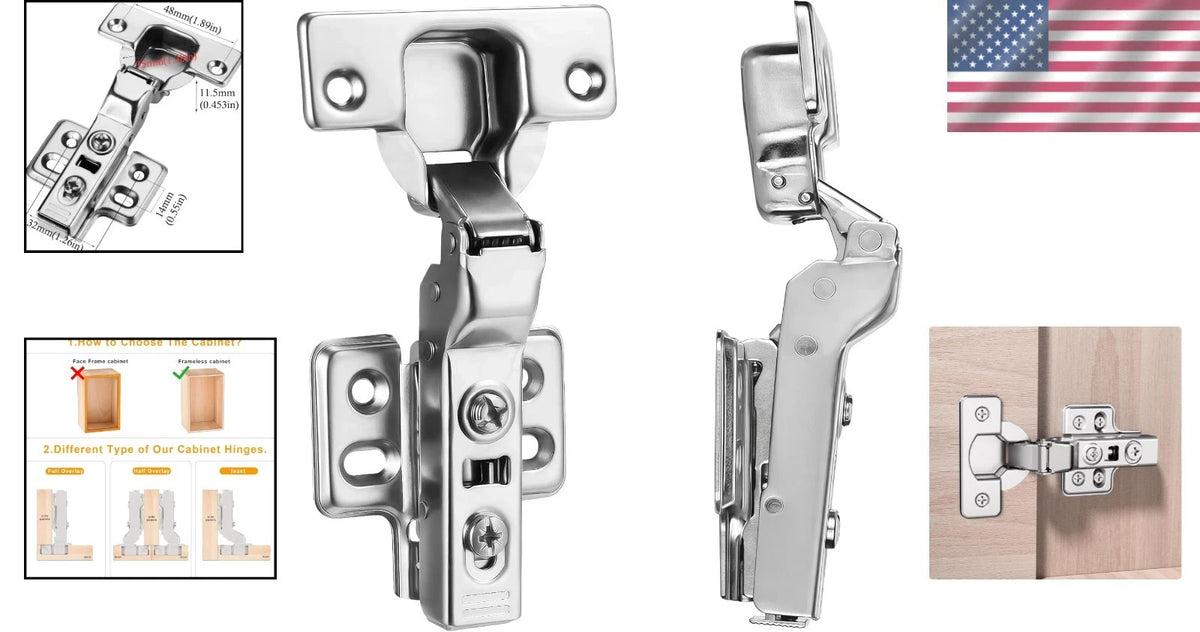 2X Soft Close Cabinet Hinges for Easy Adjustment