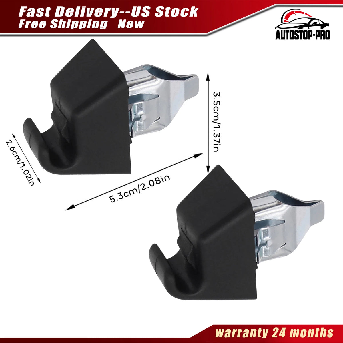 2X Front Sun Visor Holder Clips for Pontiac G8 (2008–2009) 13187128