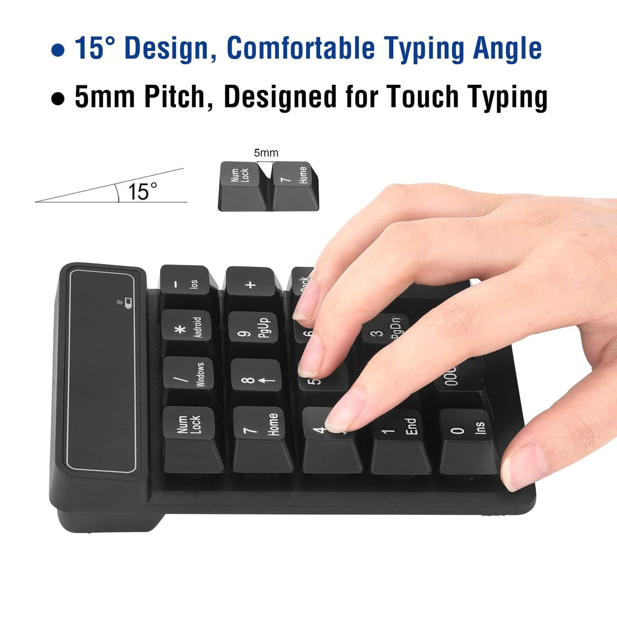 19-Key Wireless Numeric Keypad for Universal Use (2010–2023)