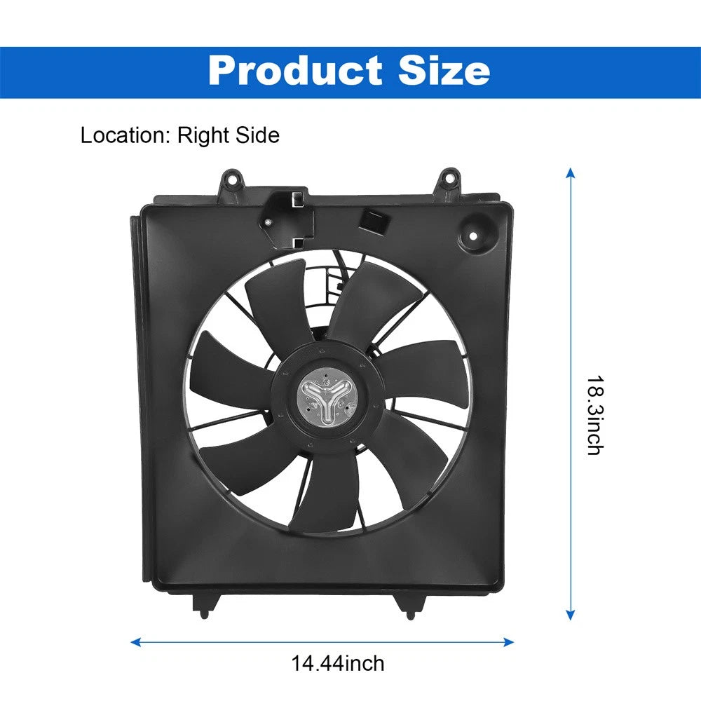 Set of 2 A/C Condenser Cooling Fans for Honda CR-V (2007–2009) HP89196