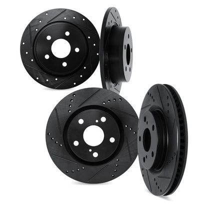 Brake Rotor Set for Honda Accord (2018–2022) ALX-PAU-DF-8004-59040-CLA1, Drilled & Slotted