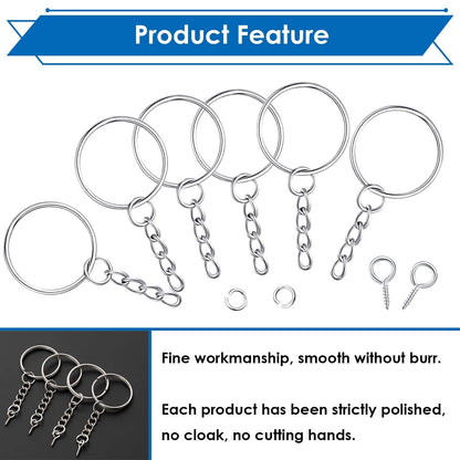 420Pcs Keychain Making Kit - 1" 25mm Components