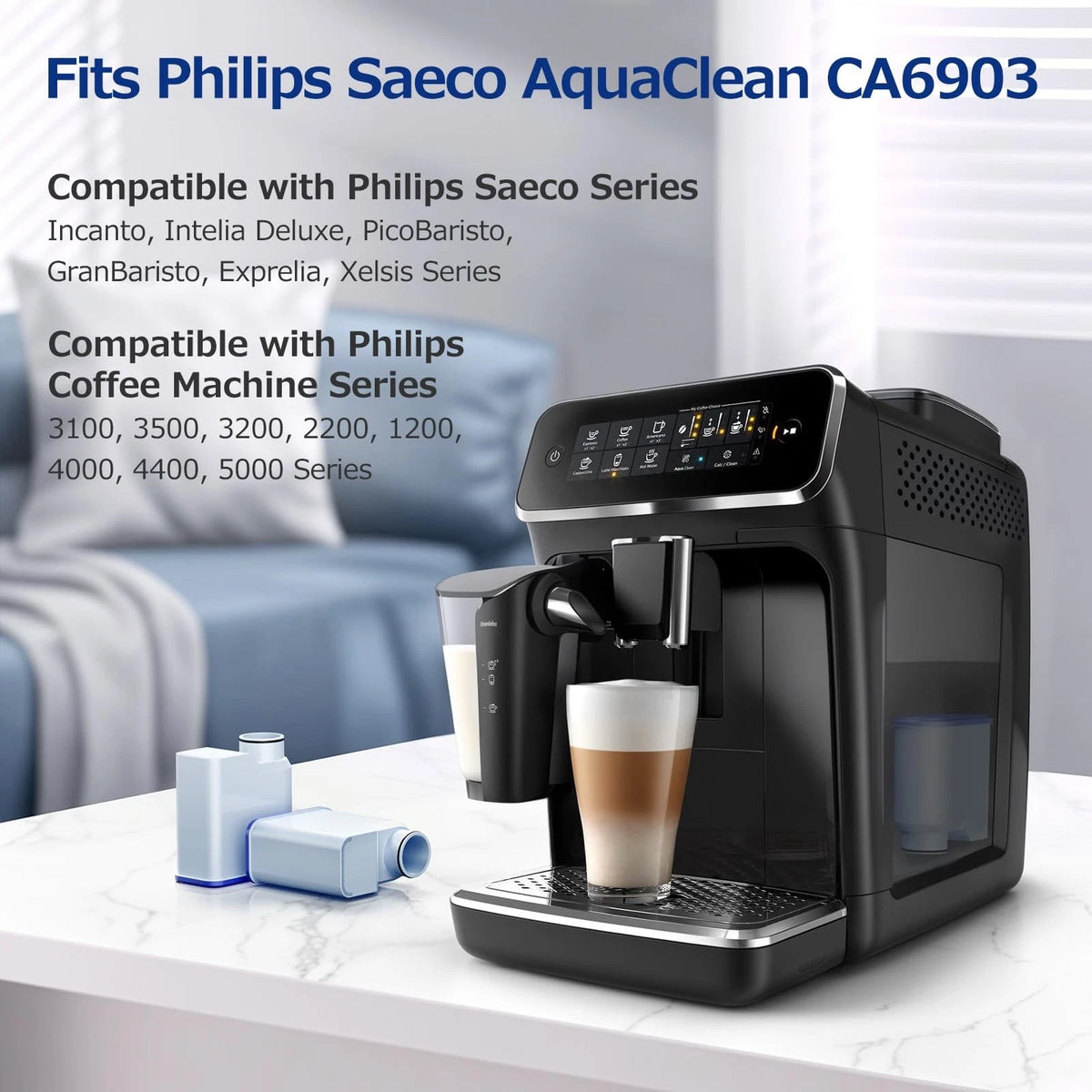 4-Pack Water Filter for Philips Coffee Machines