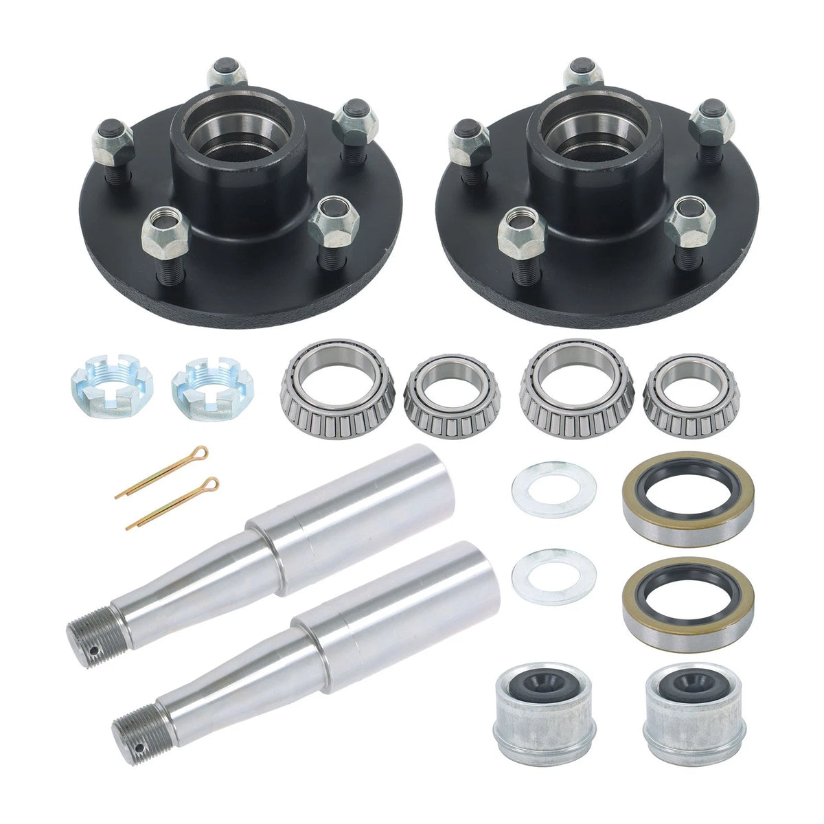 2 Pack Round Spindle for Trailer Hub and Brake Assembly 5 on 5" (BCK38423K)