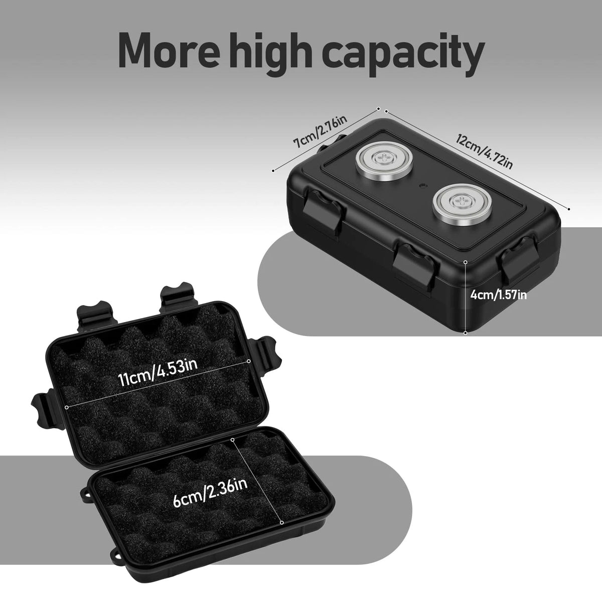 Magnetic Key Box Holder for Under Car - Black