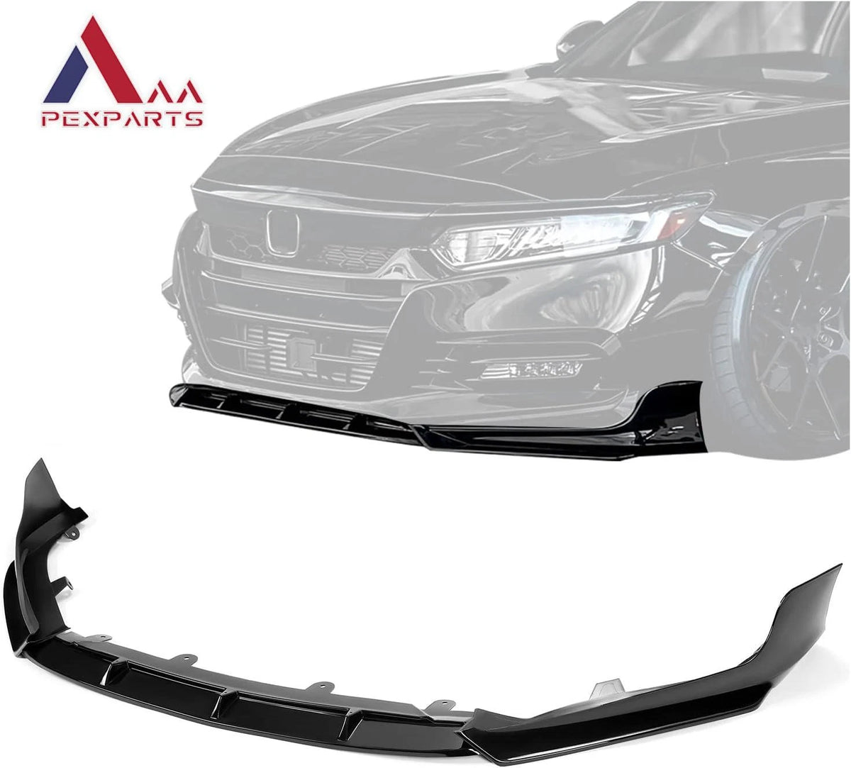 Gloss Black Front Bumper Lip Splitter for Honda Accord (2018–2020)