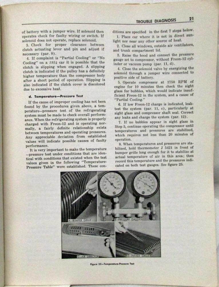 Air Conditioning Service Shop Manual for Buick (1953–1954)