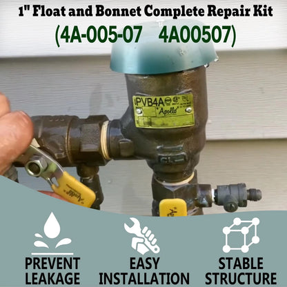 1" Float and Bonnet Complete Repair Kit for Apollo Backflow 4A Series