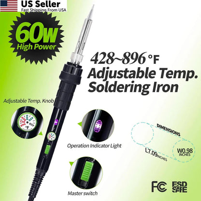 Soldering Iron Kit for YIHUA 947-III (60W, Adjustable Temperature)
