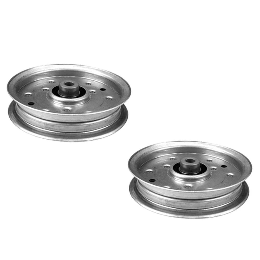 2 Flat Idler Pulleys for MTD Cub Cadet 38 42 46 54" Decks