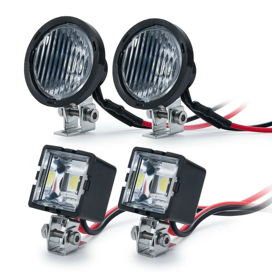 1 Pair LED Headlights for Axial TRX4 TRX6 Redcat RR10 MST (5-7.4V)