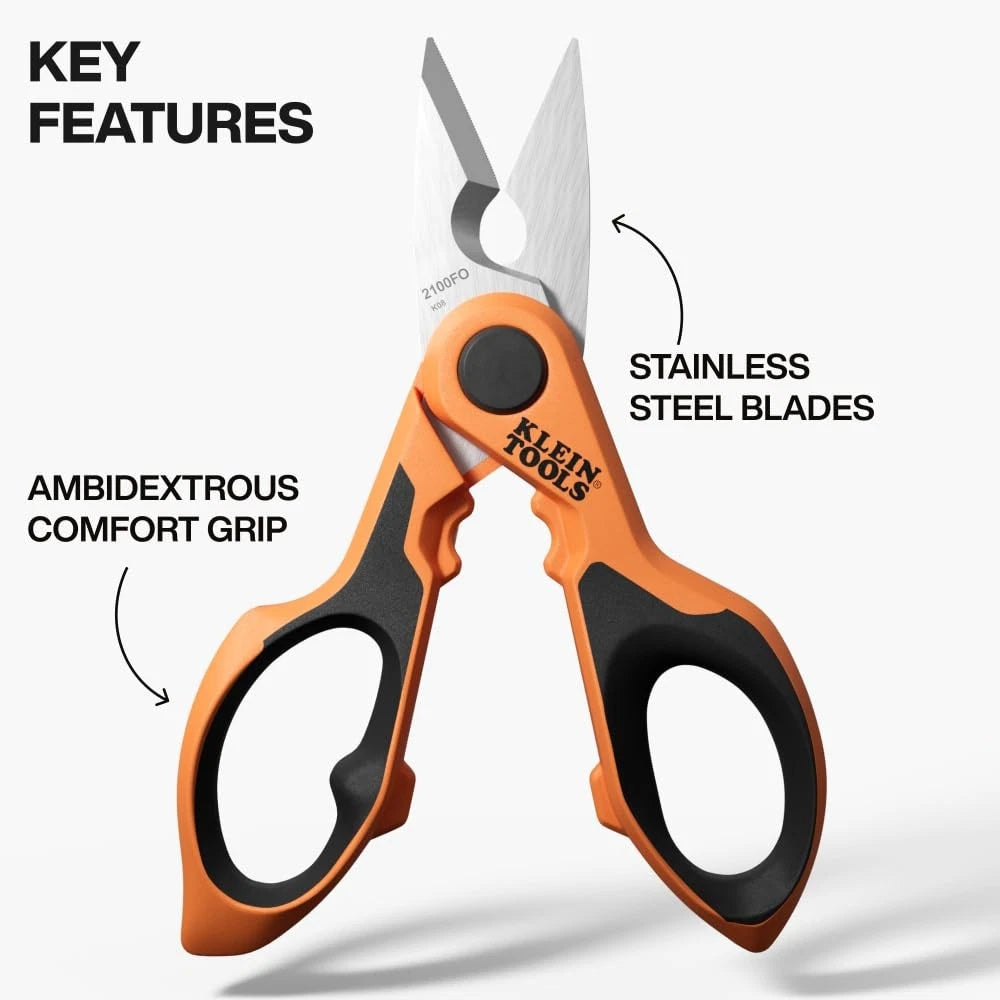 6-Inch Stainless Electrician Scissors for Klein Tools