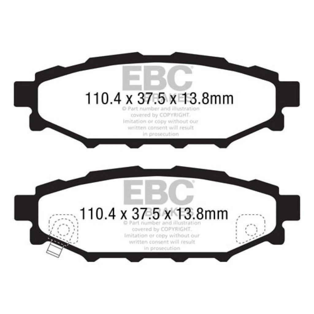 EBC Redstuff Rear Brake Pads & Solid Rotors for Subaru XV Crosstrek (2013–2015)
