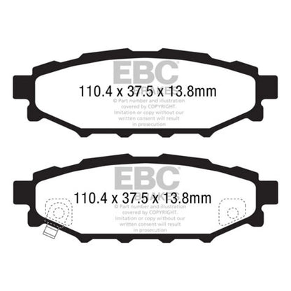 EBC Redstuff Rear Brake Pads & Solid Rotors for Subaru XV Crosstrek (2013–2015)