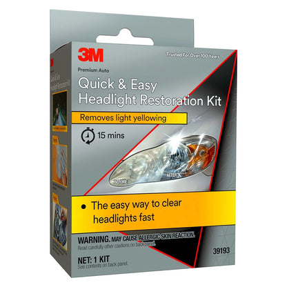 2X 3M Quick and Easy Headlight Restoration Kit for Universal Use