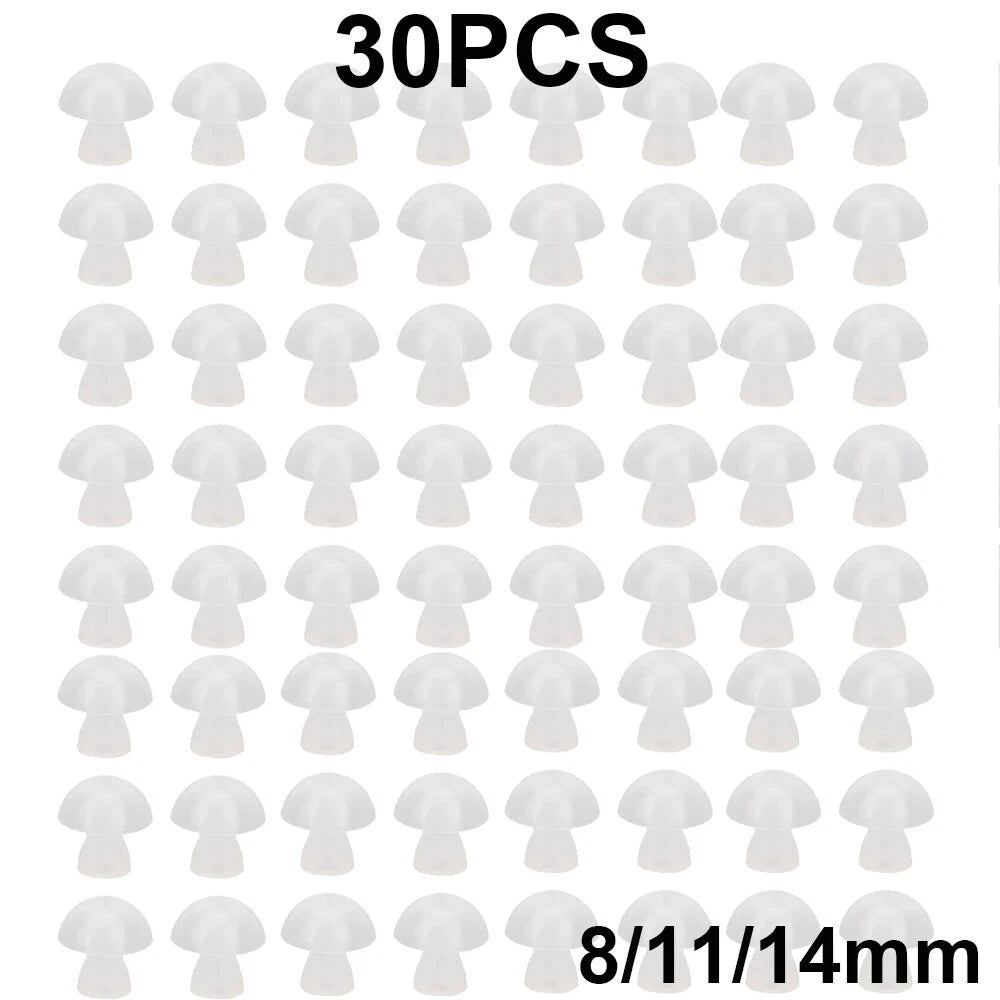 30Pcs Soft Ear Tips for Hearing Aids and Earplugs Universal Domes