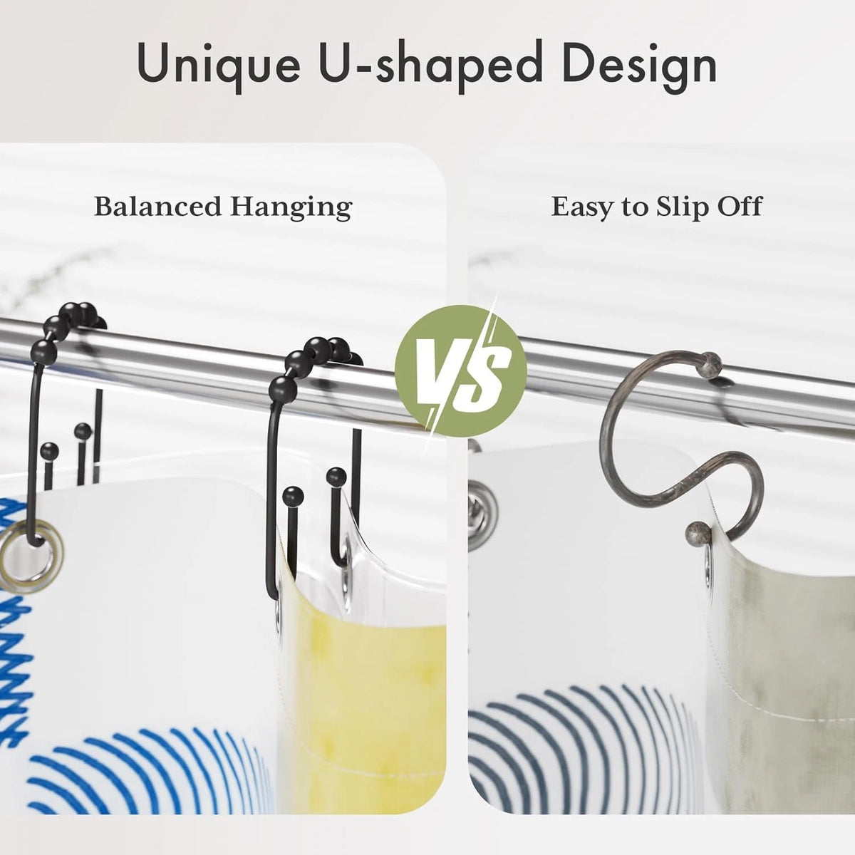 Shower Curtain Hooks for AmazerBath (No Part Numbers Supplied)