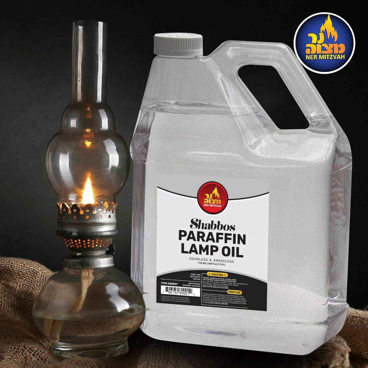 1 Gallon Paraffin Lamp Oil - Clear Smokeless Odorless Clean Burning Fuel