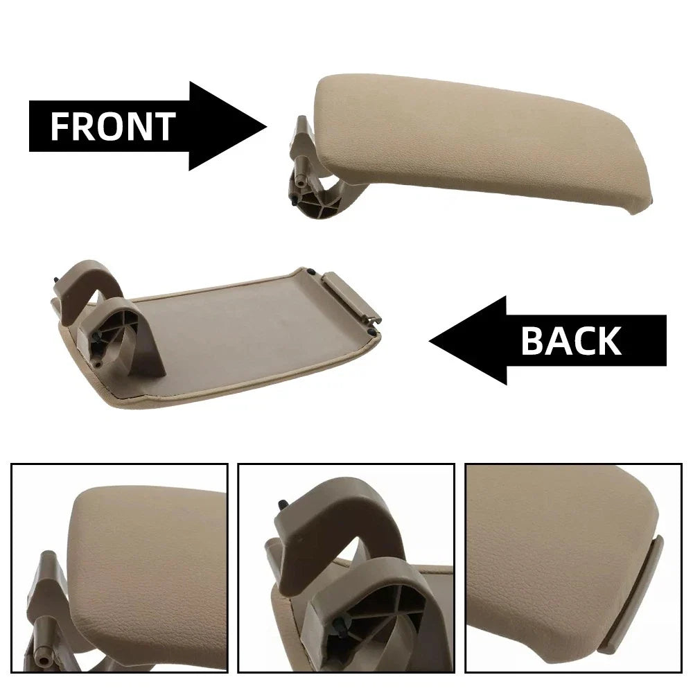 Front Center Console Lid Cover in Beige Leather for Audi A3 8P (03-12)