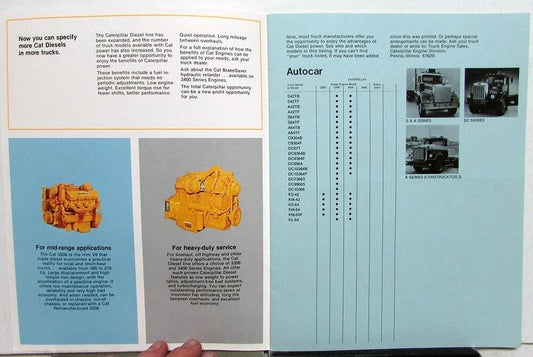 Selection Guide for Ford GMC Mack IH Diesel Engines (1973)