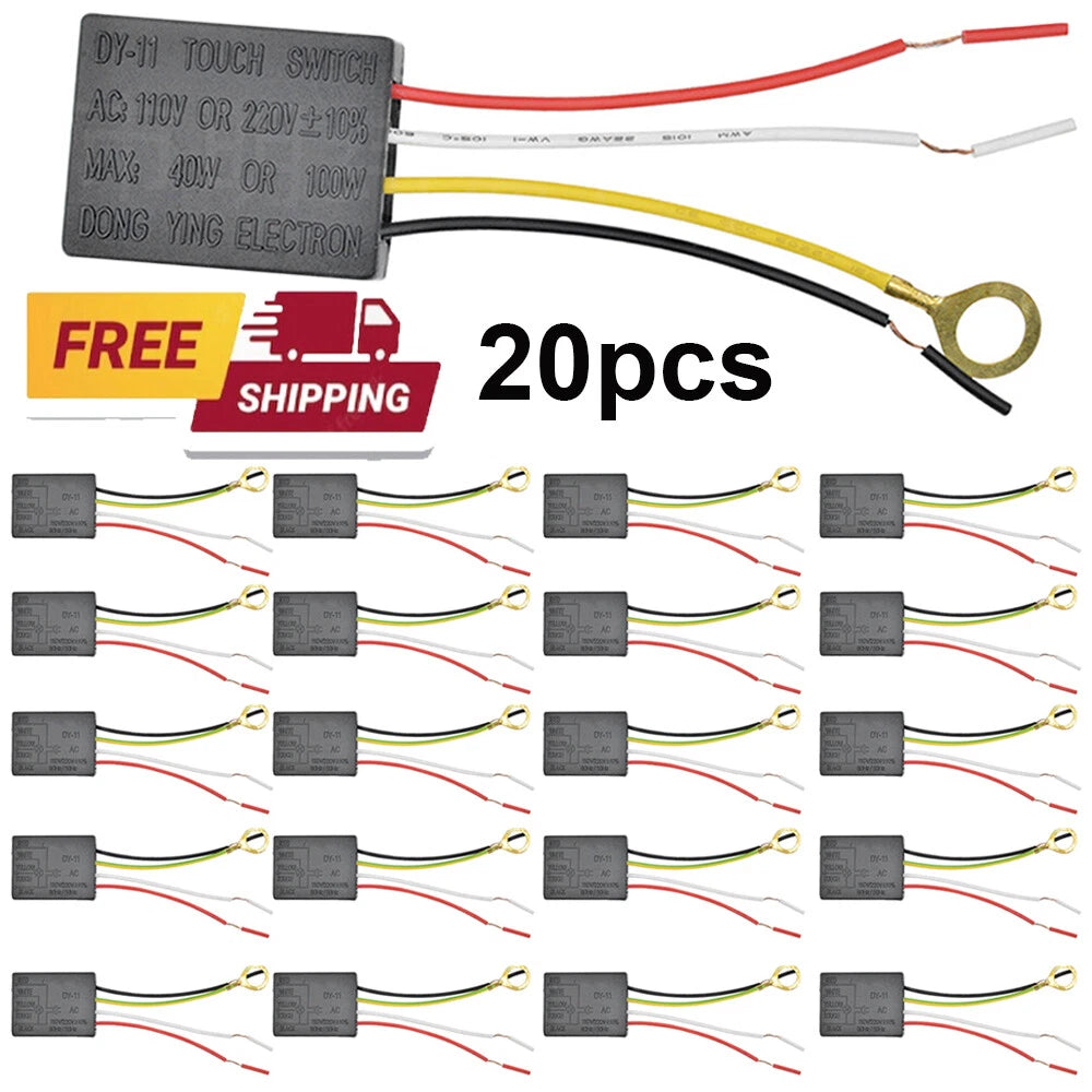20PCS 3 Way Touch Light Sensor Switch Control for Lamp Desk Bulb Dimmer