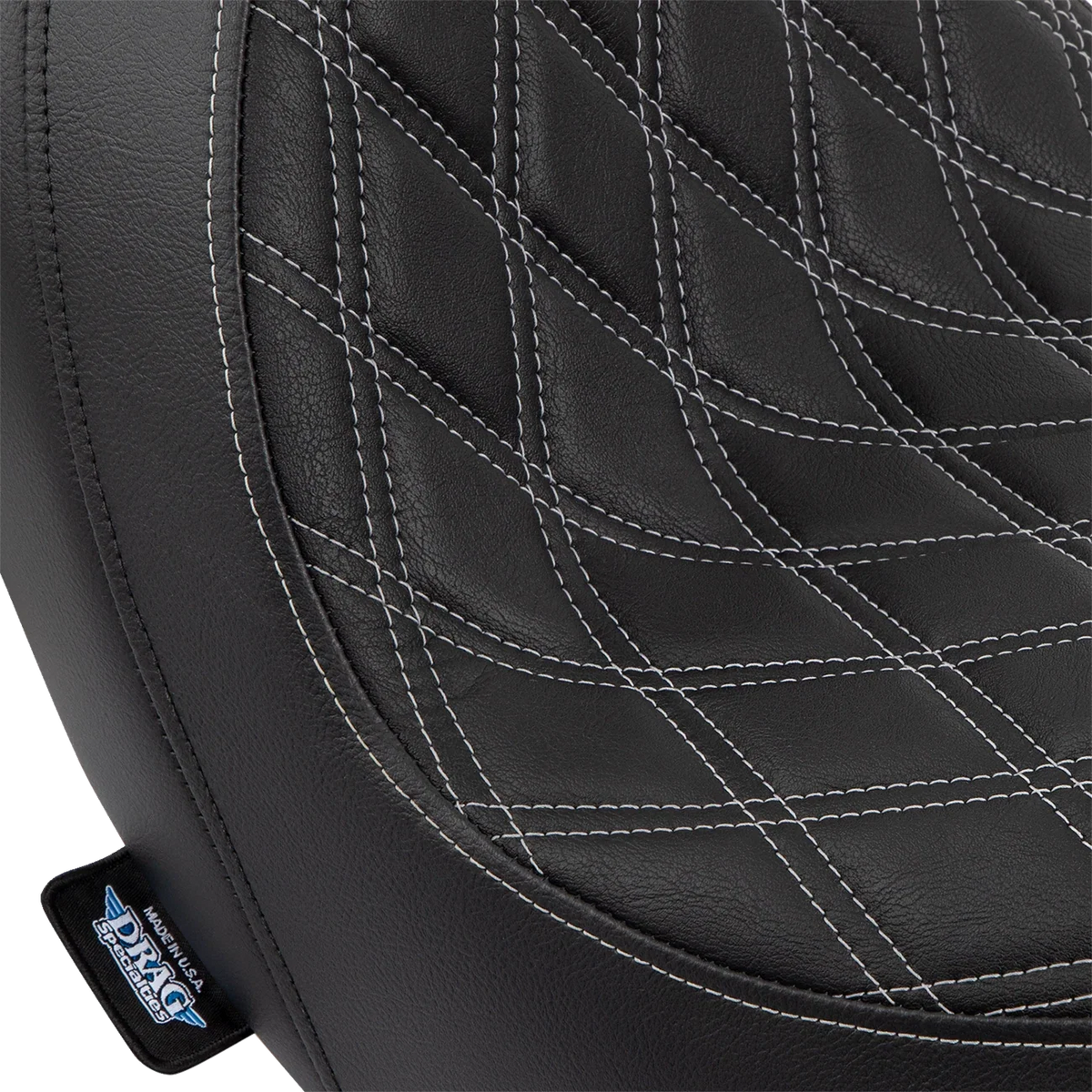Predator Seat for Harley-Davidson (2014–2023) - Double Diamond, Silver Stitching