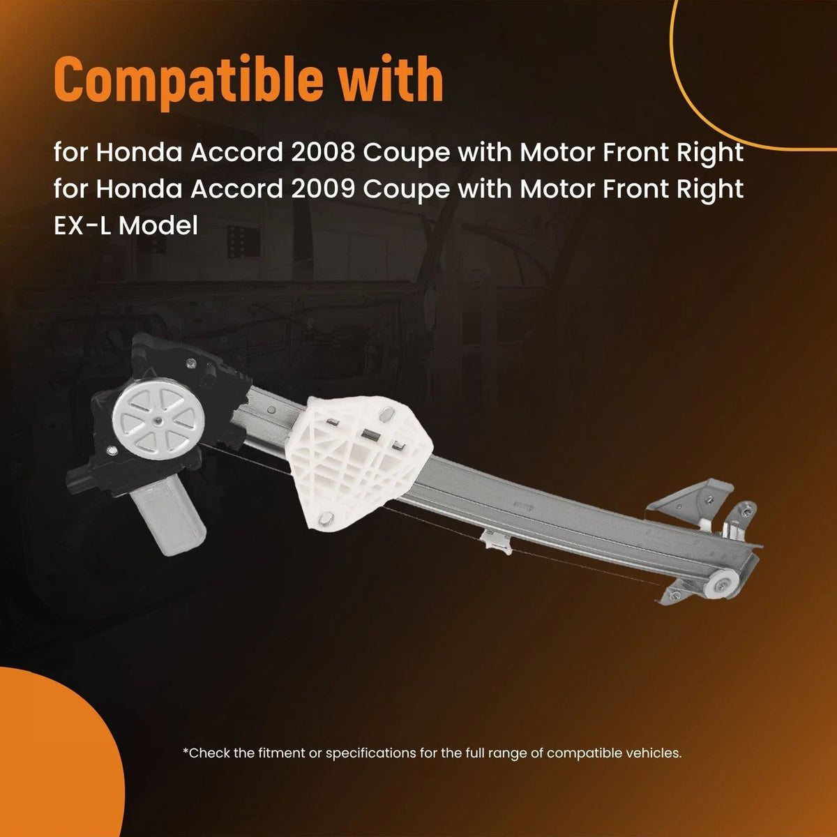 Front Right Window Regulator 72210TE0A12 for Honda Accord 2008-2012