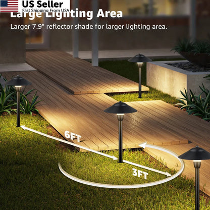 Set of 4 Low Voltage LED Pathway Lights for Landscape Lighting