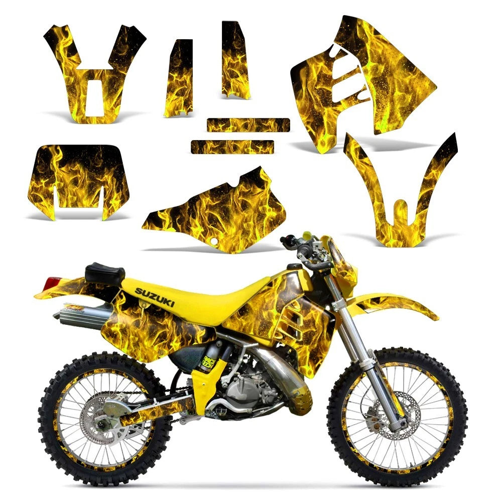 Graphic Stickers +#PLT/RIM Decals for Suzuki RMX250 (1989–1998)