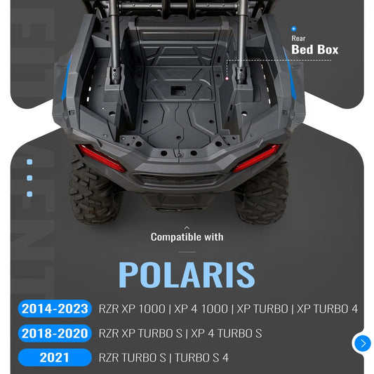 Set of 2 Rear Bed Box for Polaris RZR XP Turbo 2014–2023 AINUO000006590, 5454270, 5454271