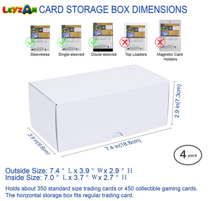 4X Trading-Card Storage Box for Cardboard (400 Count)