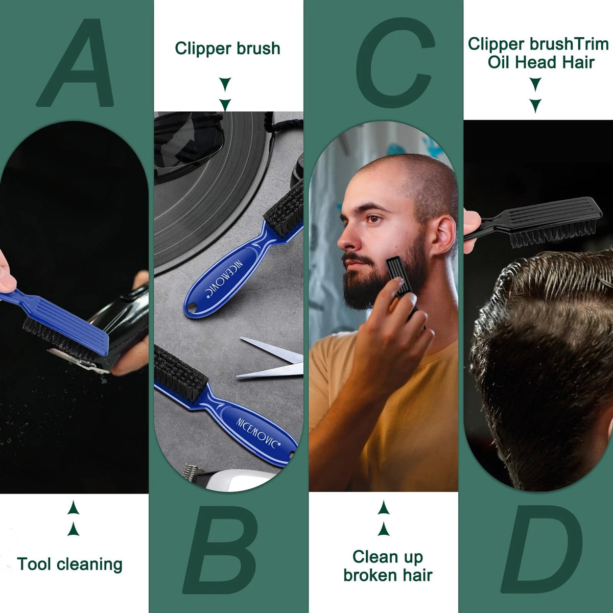 10 Pcs Barber Clipper Cleaning Brush for Barber Tools