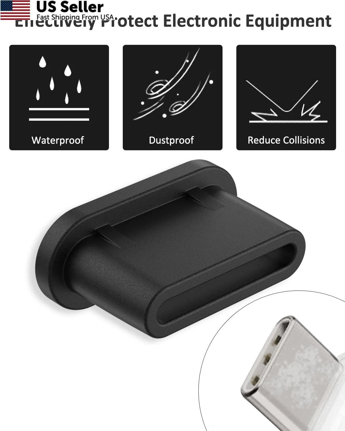 20 Pcs USB C Dust Plug Cover for C Type Devices