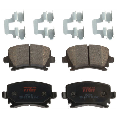 2X TRW Brake Disc and Pad Kit Set Rear for VW Sedan Tiguan (KIT-062924-110)
