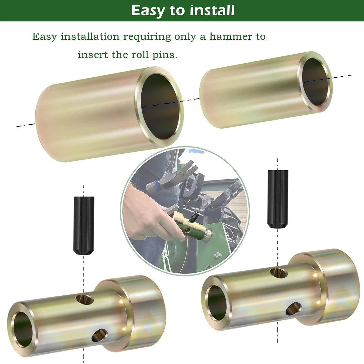 Quick Hitch Adapter Bushing Kit for Category 1 3-Point Hitch Tractors
