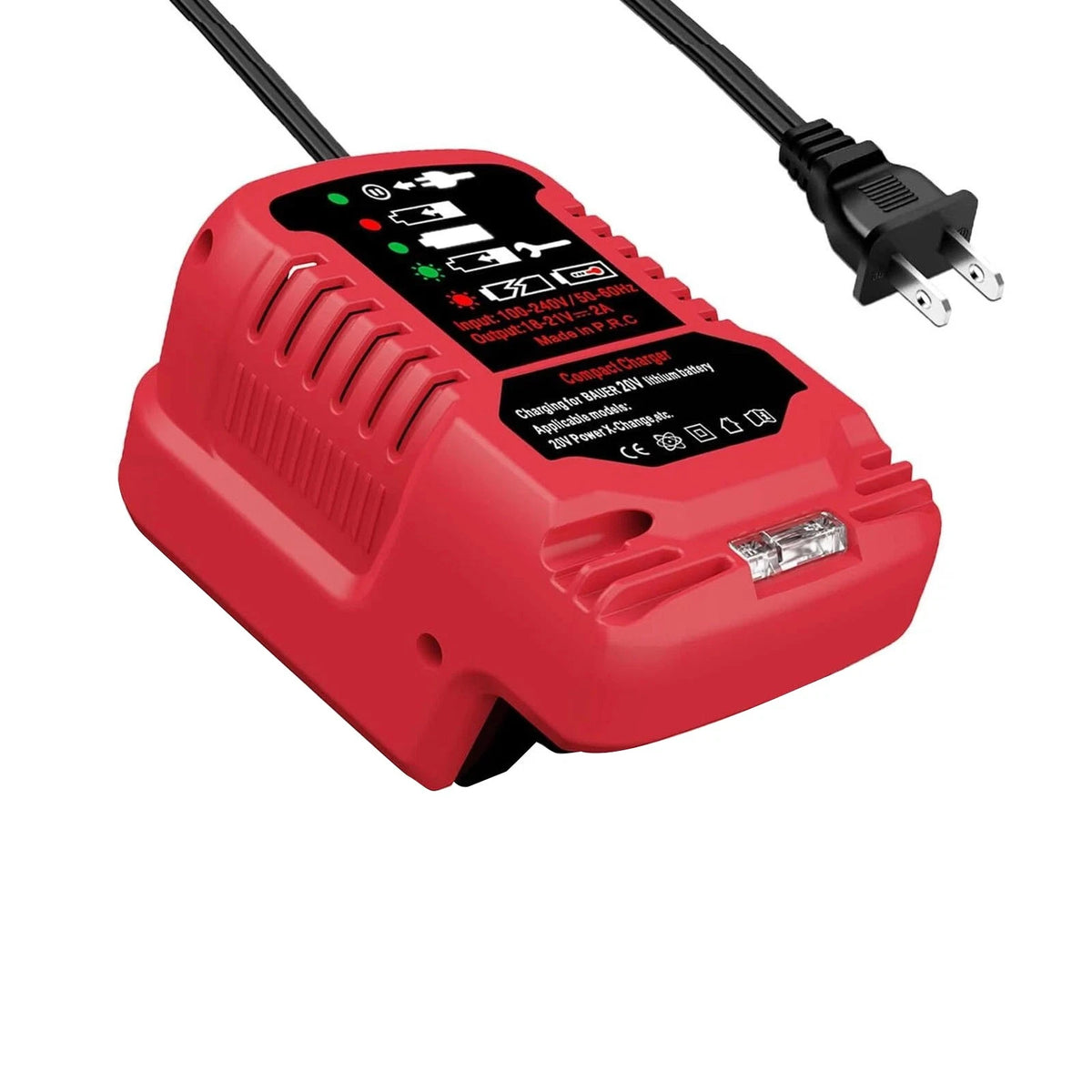 LED Indicator Battery Charger for Bauer 20V (Compact Replacement)