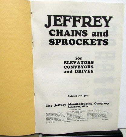 Chains & Sprockets for Jeffrey Elevators & Conveyors (1930s)