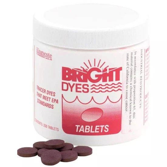200 Ct Red Fluorescent Dye Tablets for Industrial Use