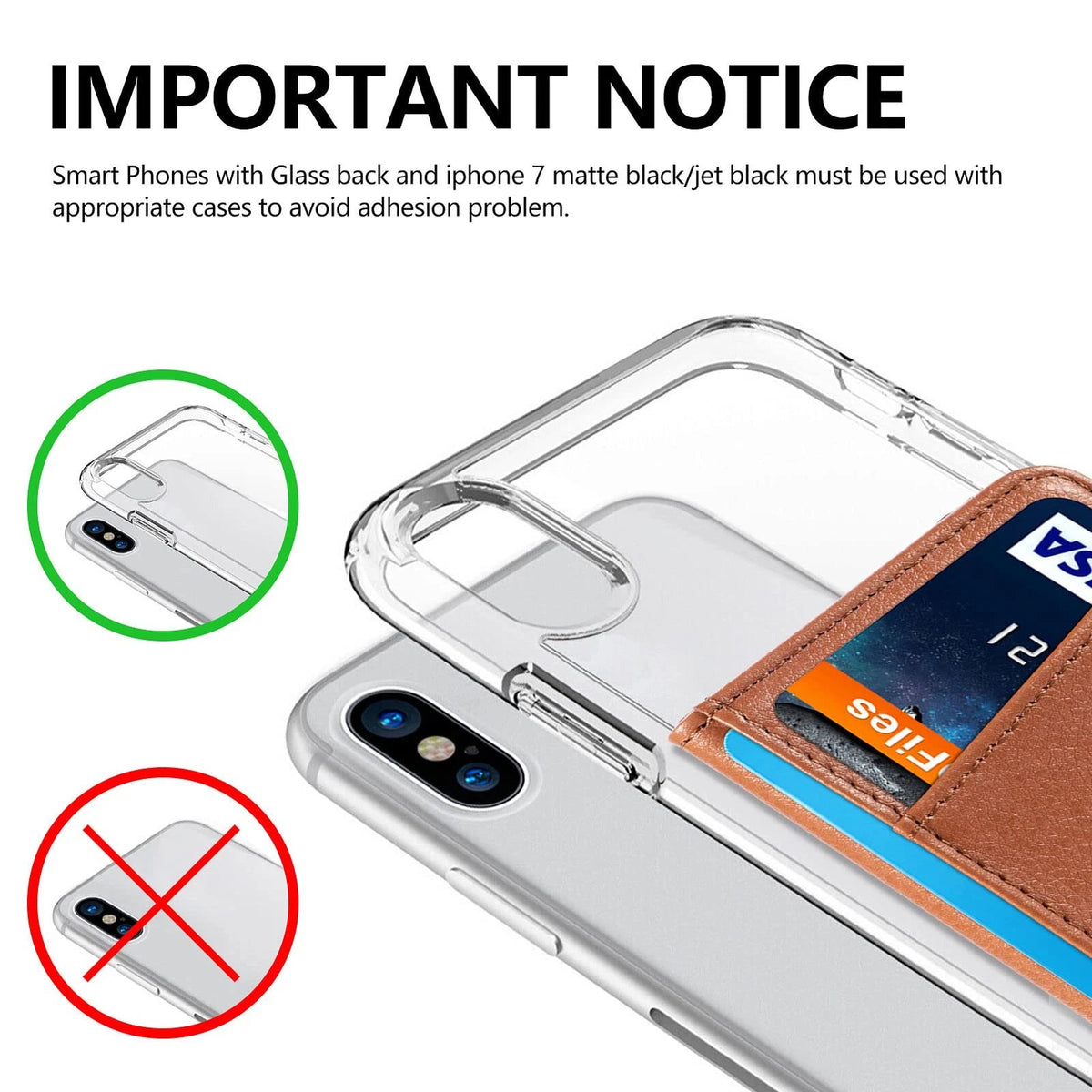 Wallet Stick on Phone Case for Brown (No Year Range)