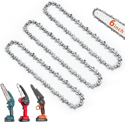 6-Inch Chainsaw Chains for Easy Installation & Long-Lasting Sharpness