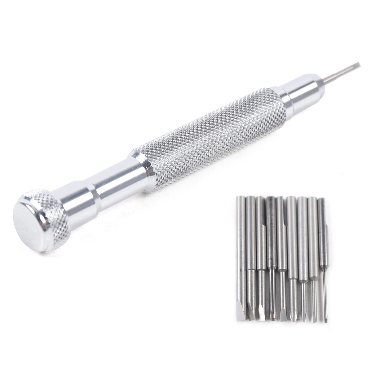 Micro Precision Watch Jewelry Screwdriver Repair Tool with 10 Blades