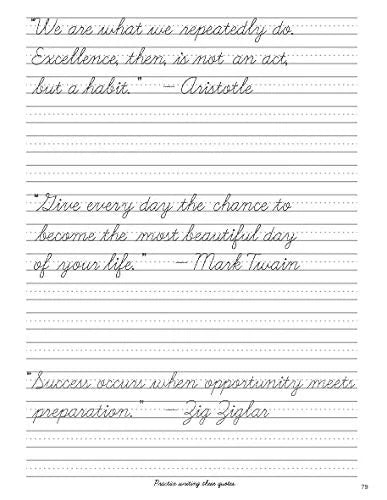 Cursive Handwriting Workbook for Adults (Learn to Write in Cursive)