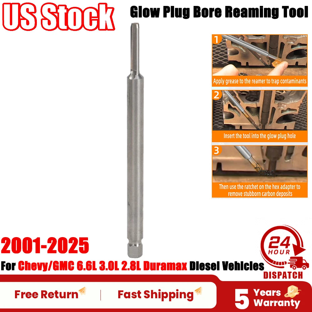 Glow Plug Bore Reaming for Duramax 6.6L 3.0L 2.8L LLY LBZ LMM (2001–2016)