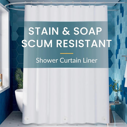 White Shower Curtain Liner for (72 x 84)
