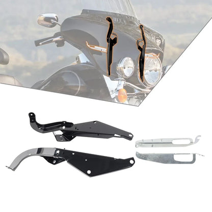 Set of 2 Inner Outer Fairing Support Brackets for Harley Electra Glide Street Glide (1996–2013) - 58938-96C, 58478-96A, 58479-96A