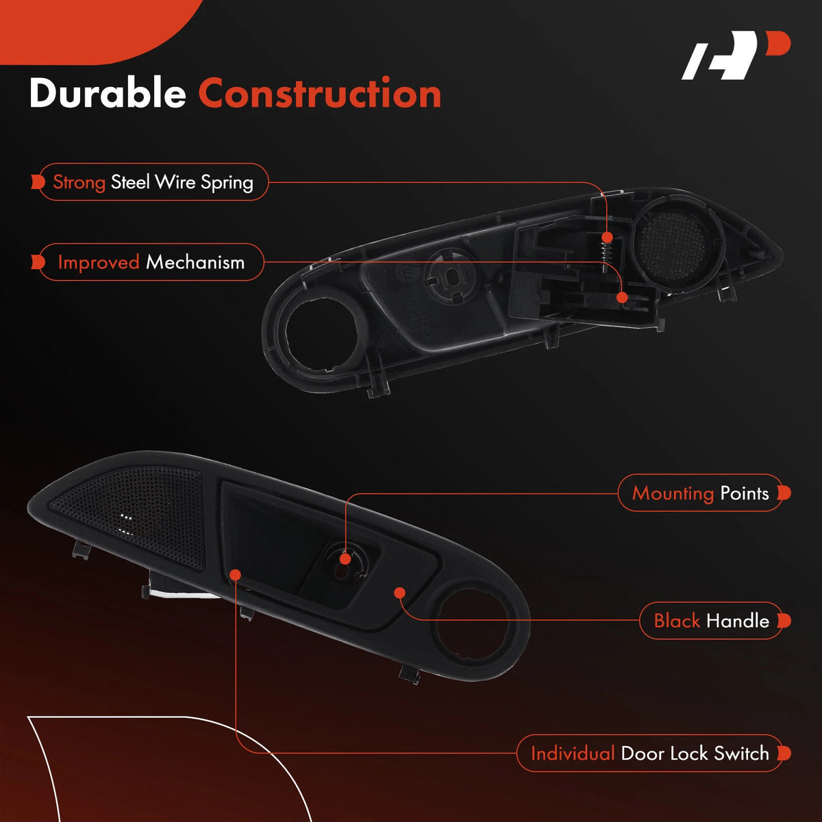 Front Left Interior Door Handle for Ford Fiesta (2011–2019) 16806989, BE8Z5422601AA, BE8Z5422601AB