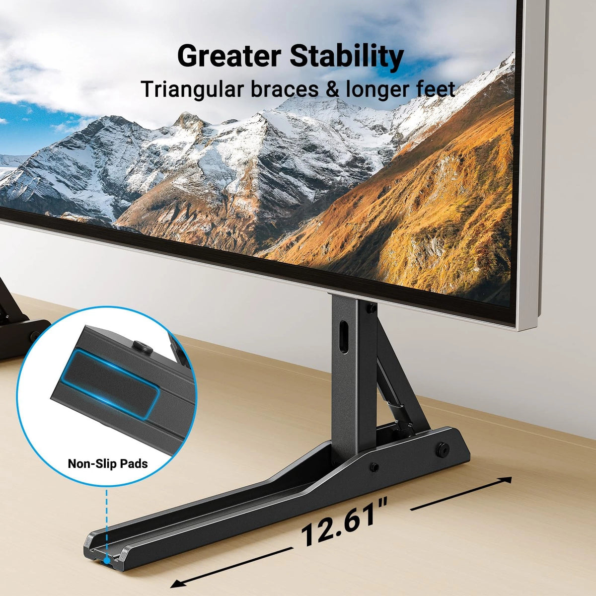 Universal TV Stand Mount for 37"-70" TVs (Steel Leg, Black)