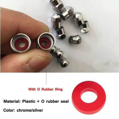 2X Chrome Tire Valve Stem Cap for Schrader (100/200)