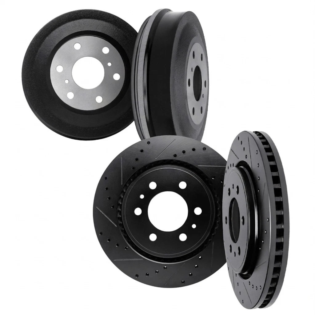 Set of 4 Vented Drilled and Slotted Rotors for (ALX-PAU-DF-8004-42000-CLA1)