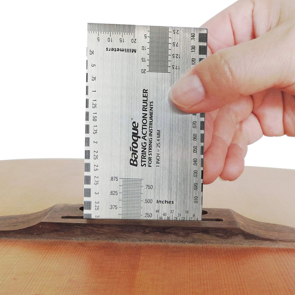 Baroque Stringed Instrument Action Ruler Gauge for Luthier Measuring Tool